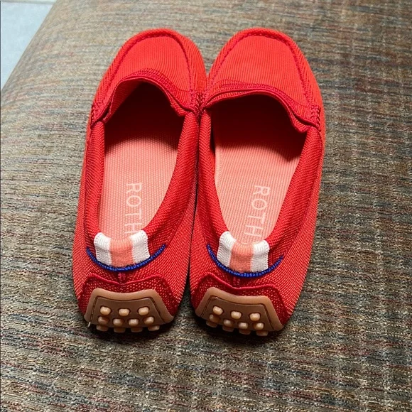 Rothy’s Women’s  Vibrant  Orange Red Slip-On Drivers New just no box - Picture 3 of 6
